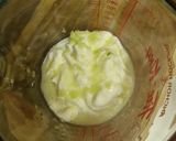 A picture of step 2 of Mint yoghurt dip.