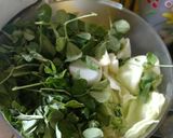 A picture of step 1 of Methi spinach dahi vada.