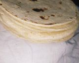A picture of step 1 of Quesadillas in two different ways (Aloo/ vegetables).