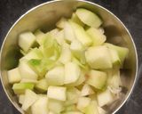 A picture of step 1 of Totapuri raw mango Urad Methi - Goan style curry.