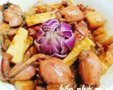 Hình bước làm 2 của món Ếch xào măng