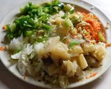A picture of step 1 of Vegetable Manchurian with gravy.