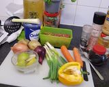 A picture of step 1 of Home made veggie and meat burgers.