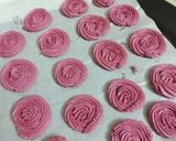 A picture of step 5 of Red Velvet Butter Cookie Roses Eggless.