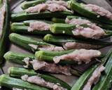 Fried Okra with Minced Fish