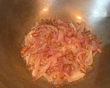 A picture of step 3 of Schezwan Rice.