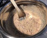 Une image de l'étape 5 de Flan de poireaux à la crème de brocciu, jambon cru et emmental.