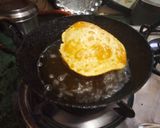 A picture of step 3 of Aloo Chana Poori with dahi bhalla.