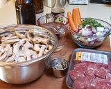 A picture of step 1 of Beef Stroganoff Over Buttered Noodles.