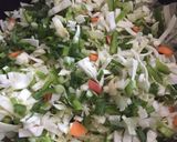 A picture of step 1 of Chinese Roll / spring rolls.
