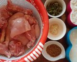 A picture of step 1 of White chicken karahi.