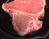 A picture of step 2 of Pan Seared T-Bone Steak.