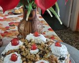A picture of step 11 of Black forest cake stuff California crunchy walnuts cake.