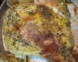 Foto del paso 6 de la receta: Pollo relleno de jamón, queso, morrón y aceitunas