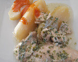 Foto del paso 6 de la receta: Pechuga al ajillo con papas cocidas y mojo canario
