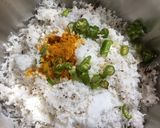 A picture of step 1 of Nutritious Coconut Fritters.