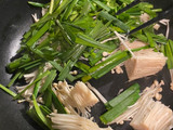 Stir fried eggs and Chinese chives