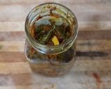 A picture of step 7 of Green garlic, green chilli ginger pickle.