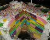 Foto langkah ke 8 dari resep Rainbow Checkerboard Cake *versi oven.