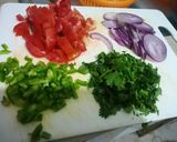 A picture of step 3 of Orange flavoured chips masala.
