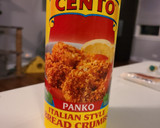 A picture of step 2 of Mojos "Catnip" special Panko crusted chicky strips.
