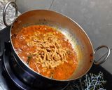 A picture of step 6 of Gathiya-tomato curry|moti sev -tamatar ki sabji.