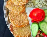 عکس مرحله 1 از دستور 🌸ته دیگ سیب زمینی کنجدی🌸