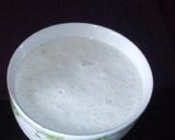 A picture of step 6 of Caterpillar bread,ginger juice with mango and fura.