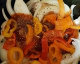 A picture of step 3 of My Mango Chutney sweet Chilli Chicken & Mushrooms. Slow cooked.