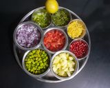 A picture of step 1 of Green Chana Chat.