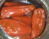A picture of step 3 of Red Mirchi achar.