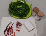 Foto langkah ke 1 dari resep Tumis Kacang Panjang dan Tempe.