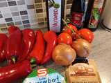 Sültpaprika saláta / Asadillo grillezett camemberttel