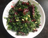 A picture of step 5 of Lasuni methi or Garlic methi.