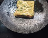 A picture of step 3 of Bread Pudla.