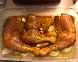 Márványsajtos csirkecombok-krumplival és brokkolival! 🍗🧀🥦🥔 recept fázis 2 fotója