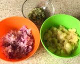 A picture of step 1 of Left over khichadi and carrot paneer paratha masala muthia (steamed dumplings).