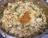 A picture of step 6 of Jackfruit and Chickpea Pulao/Pilaf/Biryani (Pressure Cooker Method).