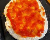 A picture of step 2 of Quick Naan Bread Pizza.