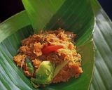 Foto langkah ke 6 dari resep Botok Udang Rebon Bumbu a la Padang.