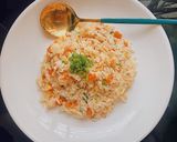 Hình bước làm 5 của món Cơm chiên rau củ 🧅🥕🍄