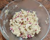 A picture of step 2 of Thandai Chocolate Pista fudge.