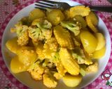 Foto langkah ke 6 dari resep Potato with baby corn and cauliflower sauce by butter and chili sauce.