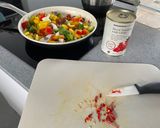 A picture of step 2 of Shakshuka.