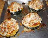 Foto del paso 3 de la receta: Zapallo bellota relleno con cerdo y porotos blancos. Jon style