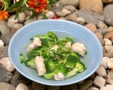 Hình bước làm 4 của món Canh Bông Su Lơ Xanh Nấu Giò Sống😍