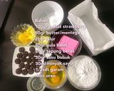 Foto langkah ke 1 dari resep Brownies strawberry pakai tepung beras.