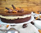 Foto del paso 1 de la receta: Tarta de crema de cacahuete con brownie de chocolate
