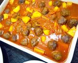 A picture of step 22 of Kofta Meatballs with Potatoes.