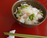 A picture of step 6 of Broad Bean & Sakura Shrimp Rice.